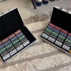 400-Piece Casino-Quality Poker Chip Set W/Aluminum Case Nearly Brand New