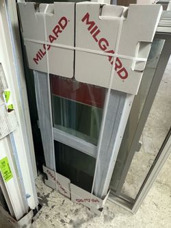 Black on White Vertical sliding single hung window