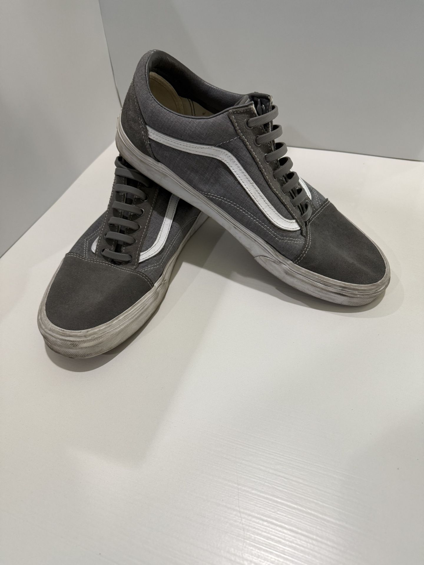 Vans Grey And White Sneakers