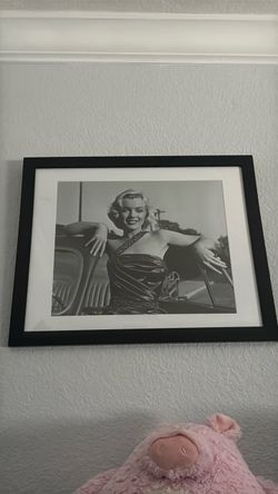 Marilyn Monroe Framed Black and White Photo