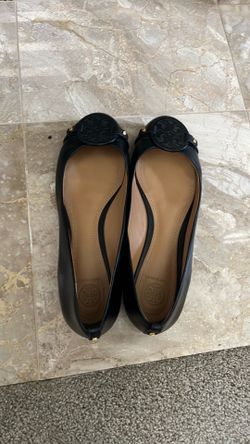 Tory Burch Black Leather flats 8.5