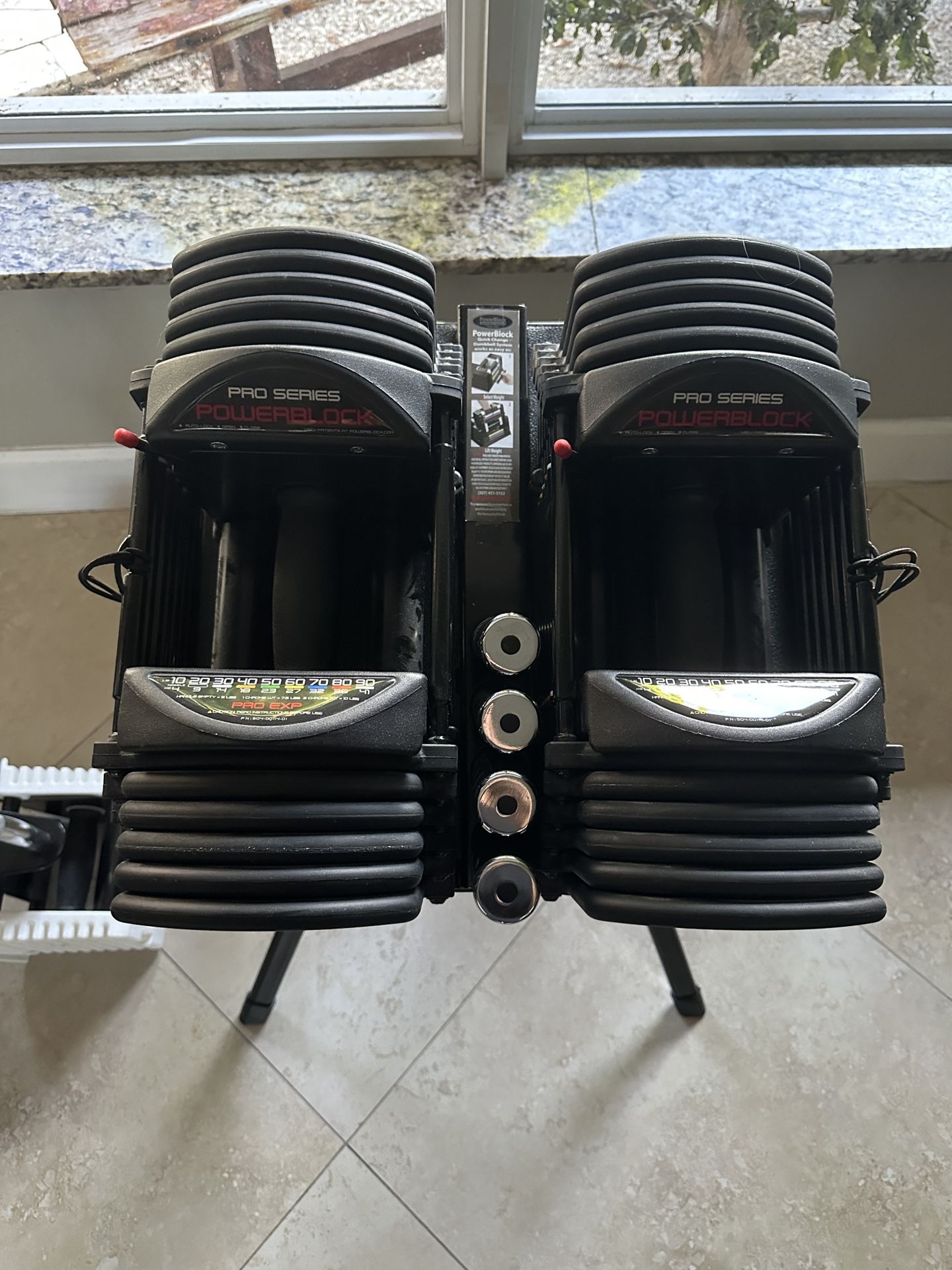 POWERBLOCK Pro 50 + 70lbs Kit With Many Extras  Dumbbells  Excellent Condition