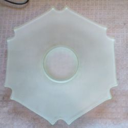 Vintage Green Hexagon Smoked Glass Plate 