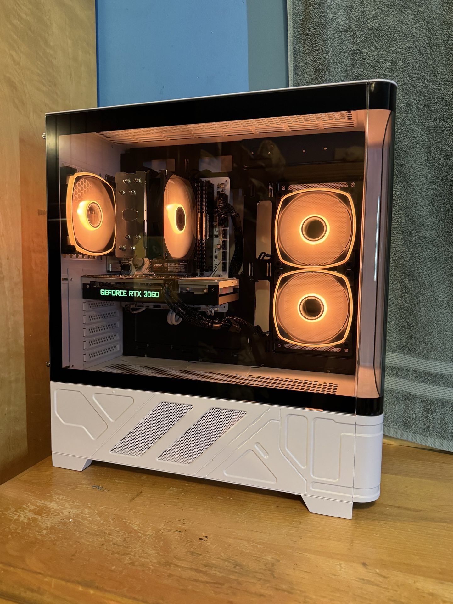 Nvidia RTX 3060 12GB Gaming PC - Ryzen 7, Windows 11 Pro, 1TB NVMe, White/RGB