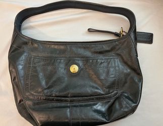 Vintage Coach Ergo Patent Leather Hobo Bag