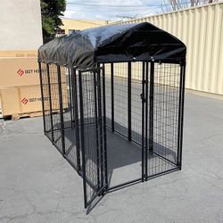 (NEW) $290 Large Heavy Duty Kennel with Cover Dog Cage Crate Pet Playpen (8’L x 4’W x 6’H)