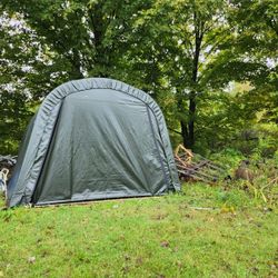 Shelter Logic Garage Multi-purpose Shelter 12 Ft X 20 Ft X 8 Ft Green Round Top