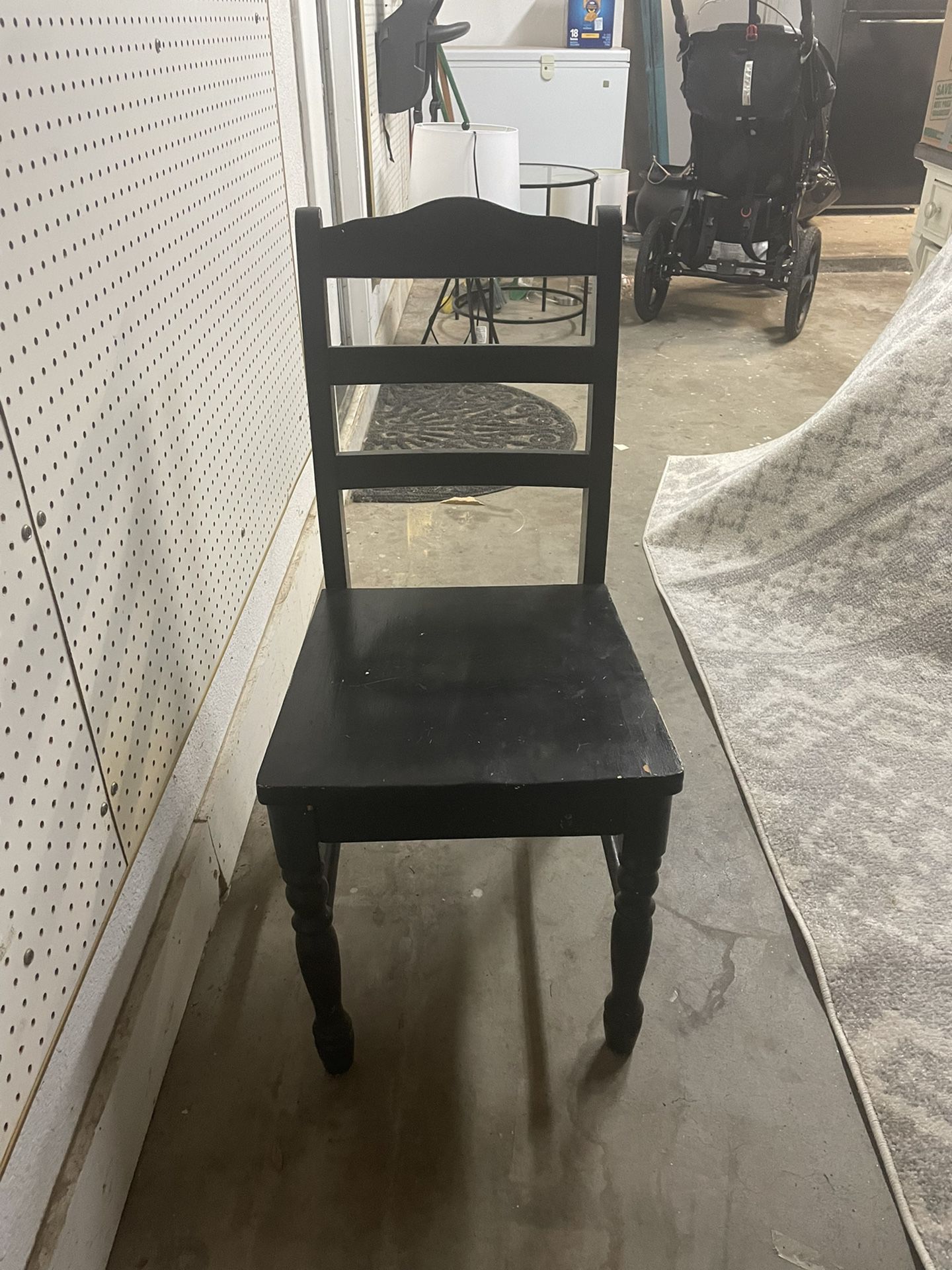 4 Black Wooden chairs