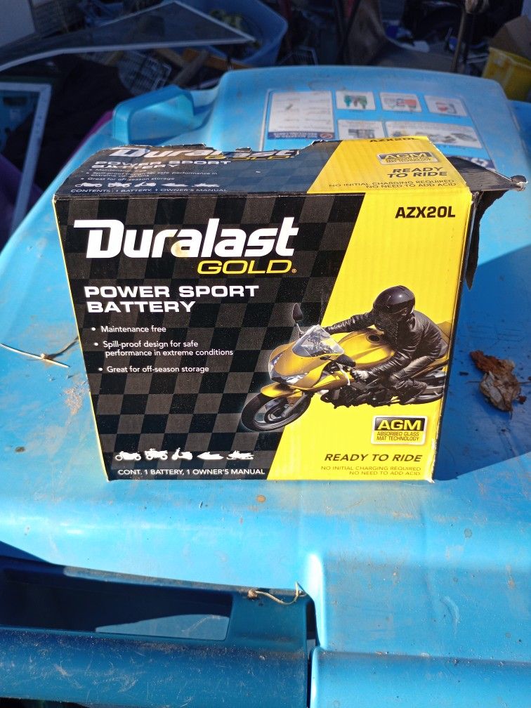 NEW DURALAST GOLD POWER SPORT BATTERY