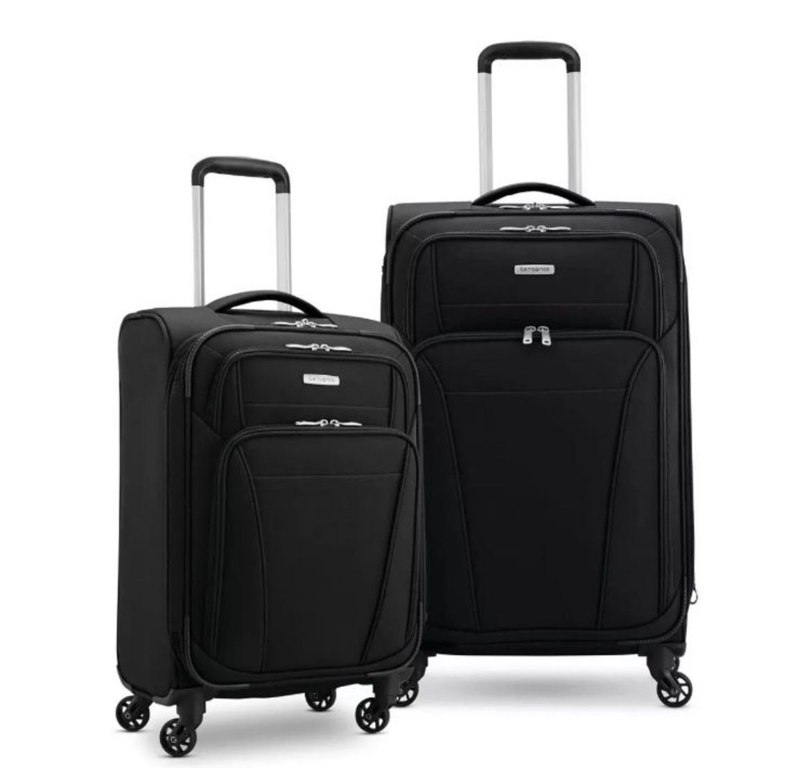 SAMSONITE Uptempo Expandable 2-Pc. Softside Luggage Set 600$ New In Black