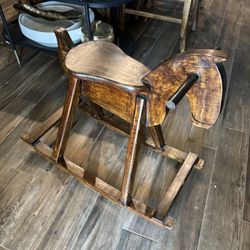 Sturdy wooden rocking horse for kids Room