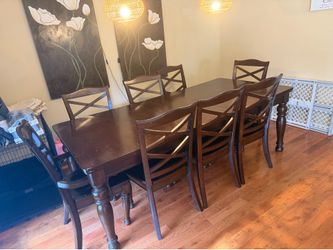 Solid wood dining table 8 seater