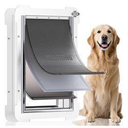 Large Steel Dog Door – 3-Flap Energy Efficient Pet Door (New in Box)