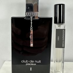 Armaf Club De Nuit Precieux 1 Full Bottle & Creed Absolu Aventus 10ml Decant Authentic See Receipt