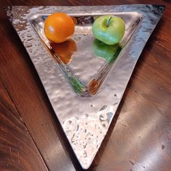 Triangle Plate w/ Hammered Finish
