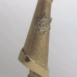 14k Yellow Gold Jewish mezuzah Charm Pendant