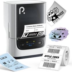 new PM220S Label Maker Machine with Tape, 2 Inch Bluethooth Portable Thermal Label Printer for Small Business, Office, Home, Address, Logo Label, Stic