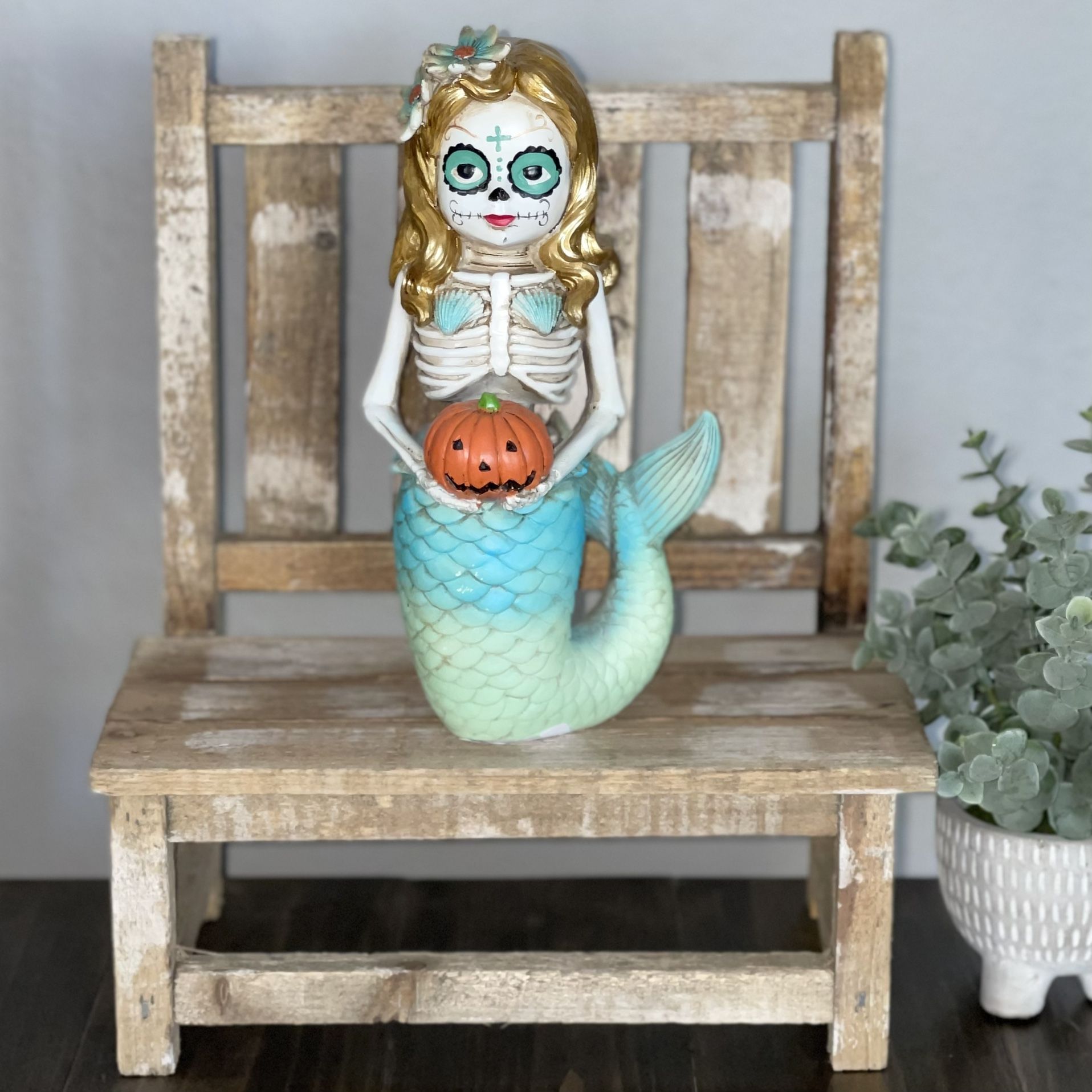 Day Of The Dead Sugar Skull Mermaid