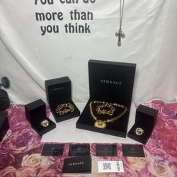 Authentic Versace Medusa Jewelry Set 