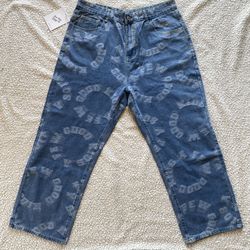 34W 30L A Few Good Kids Blue Denim Circles Jeans