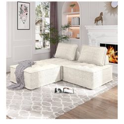 Living Room Set (Modular Couch + Coffee Table + Side Table)