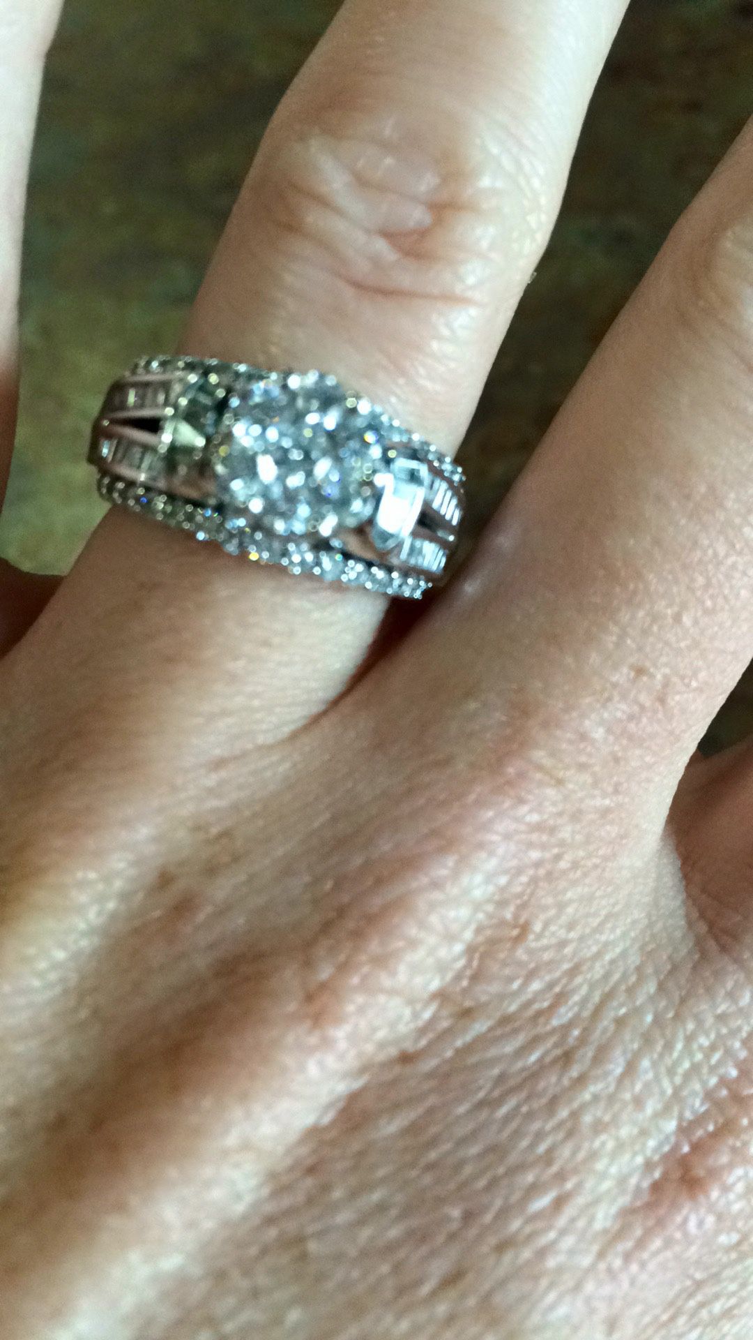 Zales Flower Diamond Engagement Ring Sz7 Weddings