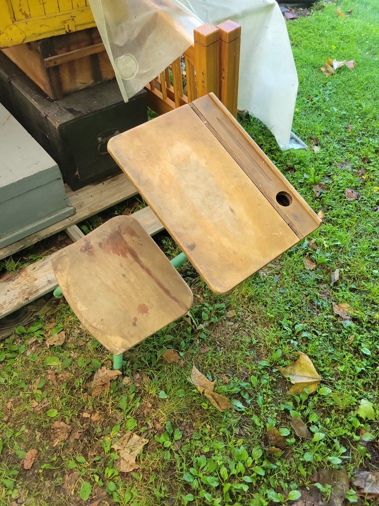 Antique Wooden Tool Boxes School Desk,very Old Berry Box