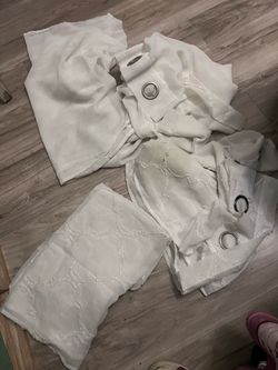 Free white curtains