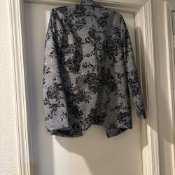 Black and white blazer