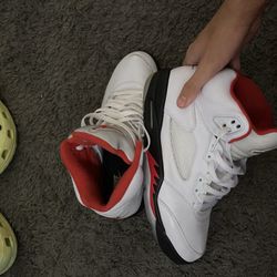 Fire Red 5s Size 11