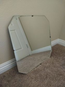 Antique octagonal mirror