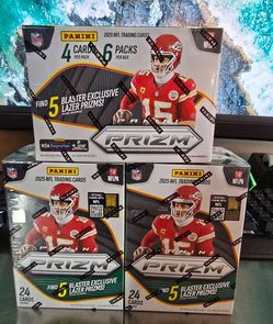 Panini 2025 Prizm NFL Blaster Box 24 Cards Blaster Exclusive  Prizms (3) Boxes