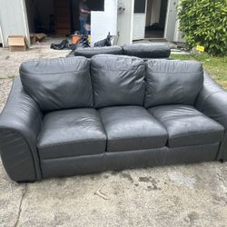 Free leather couch and loveseat