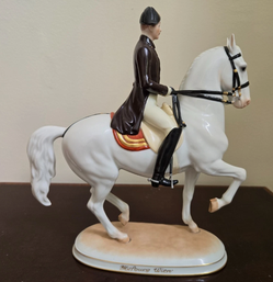Augarten Wien Porcelain Spanish Riding School 'Piaffe' With Rider