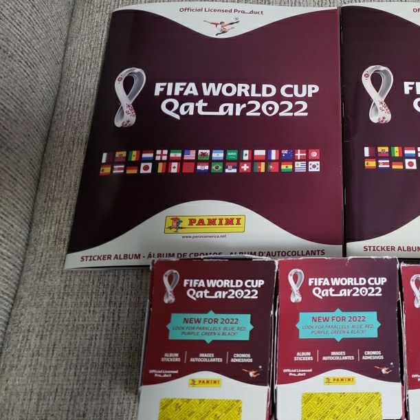 Panini FIFA World Cup QATAR 2022 ALBUM + BOX (50 Packs, 5 Stickers per pack)