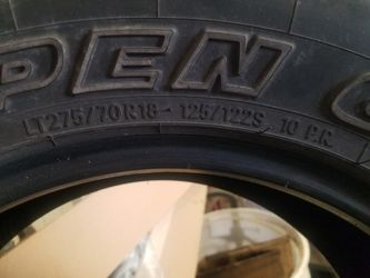 Toyo open country good shape need them gone asap size is on the pic 18s for a truck