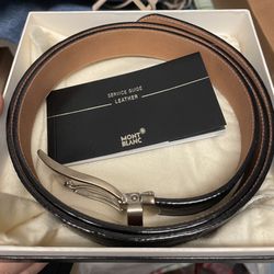 Montblanc Black Leather Belt 