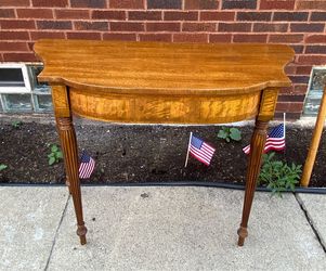half moon consult table Henredon Demilune Half Moon Console tTble