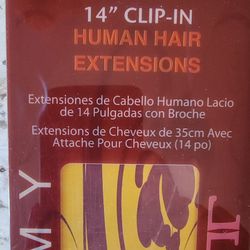 Human Hair Extensions Dark Brown 14 In. #9