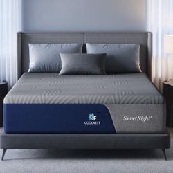 Sweetnight CoolNest 12 Inch Queen Mattress, Cooling Memory Foam Queen Size Mattress for Cool Night Sleep, 5-Zone Ergo Support for Pressure Relief, Med