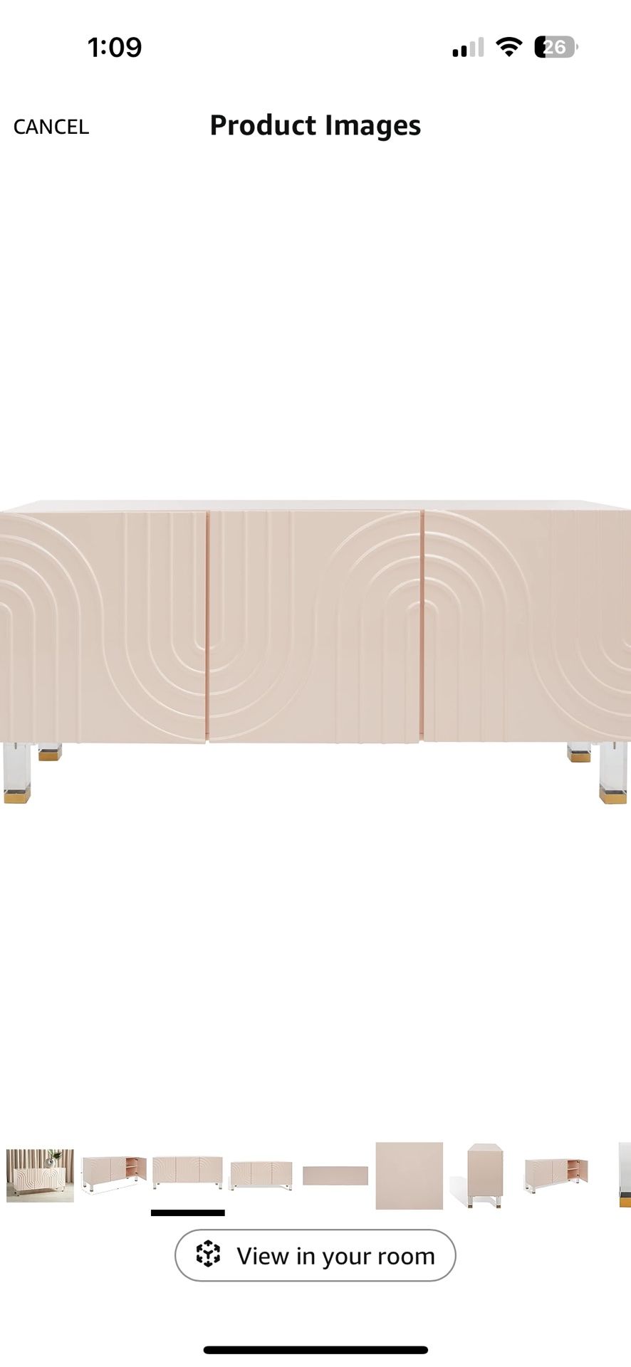 Safvieh sideboard / Credenza Blush EUC Retail $1100