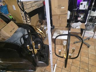 4 light black and gold chandelier