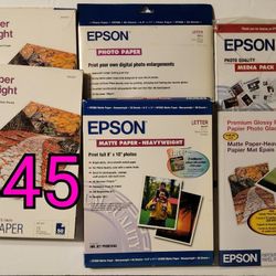 Lot of Epson inkjet photo paper $45 

