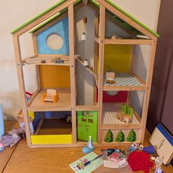 Hape All Seasons Kids Wooden Dollhouse