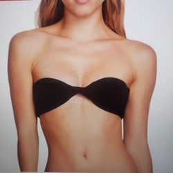 Volcom, black simply seamless, twist Bandeau, bikini, top size 18.