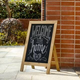 Glitzhome® 30" Brown Wood Chalkboard~New