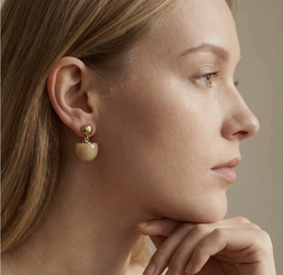 14K Gold Plated Stainless Steel Chunky Teardrop Boho Earrings for Women
