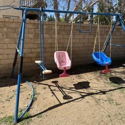 Children Swing Set , Foam Matts , Hot Wheels Table Car Track . 