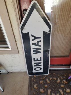 vintage one way sign
