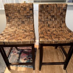 Pier 1 Rattan Bar Stools $80 